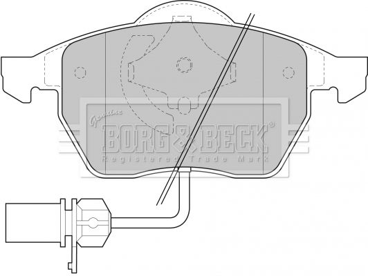 BORG & BECK Комплект тормозных колодок, дисковый тормоз BBP1447